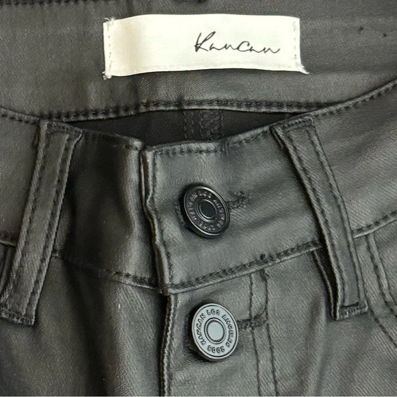 Kancan Faux Leather Skinny Pants Size 27 Button Fly High Rise Ankle Stretch EUC - Picture 9 of 11